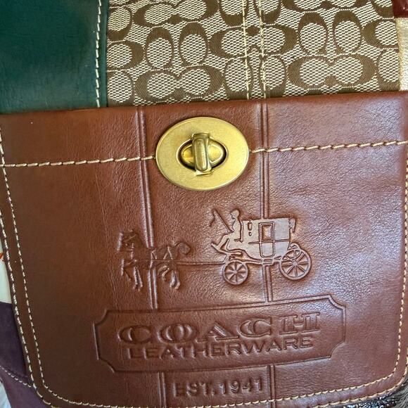 y2k Coach Bleeker 11356 Holiday Patchwork Hobo Bag Purse - Picture 3 of 8